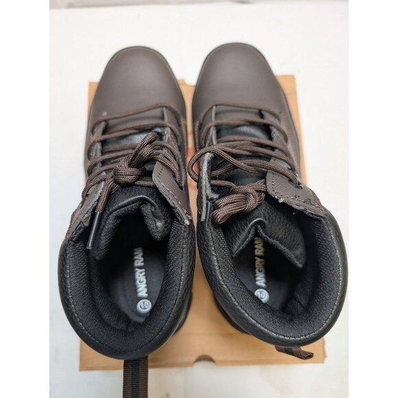 ANGRYRAM Work Boots for Men Steel Toe Boots Lightweight Brown Size 10 main image 2